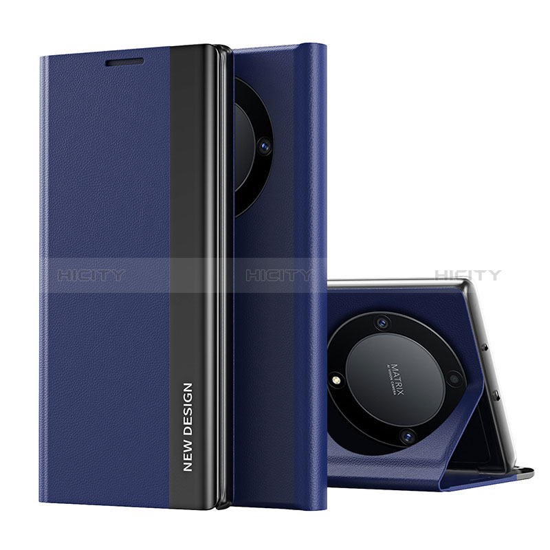 Handytasche Stand Schutzhülle Flip Leder Hülle QH2 für Huawei Honor X9a 5G Blau