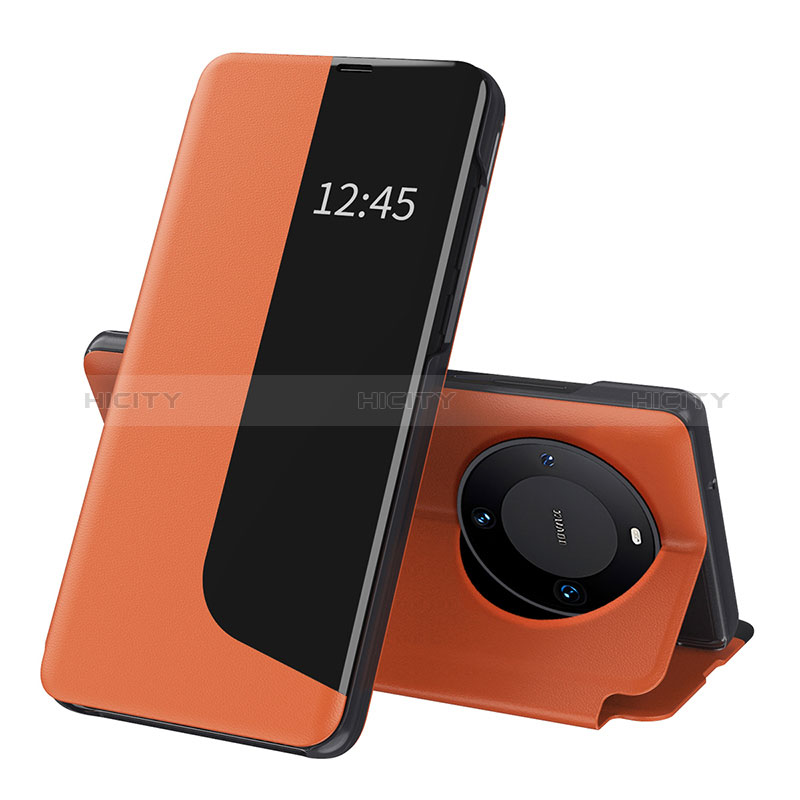 Handytasche Stand Schutzhülle Flip Leder Hülle QH3 für Huawei Mate 60 Pro+ Plus Orange Plus