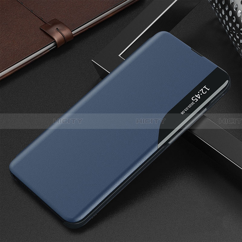 Handytasche Stand Schutzhülle Flip Leder Hülle QH3 für Samsung Galaxy A22 4G Blau