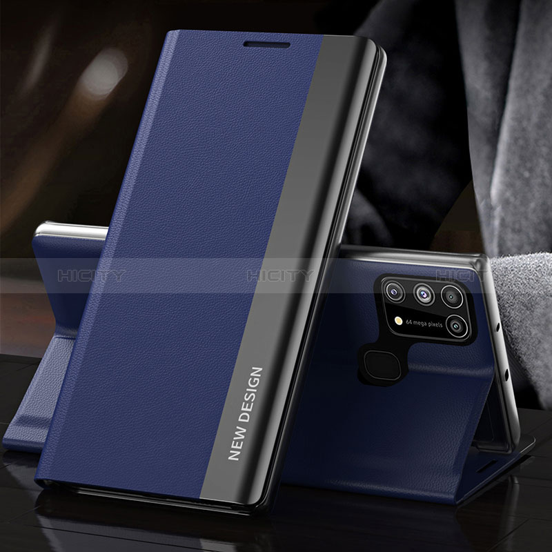Handytasche Stand Schutzhülle Flip Leder Hülle QH3 für Samsung Galaxy M31