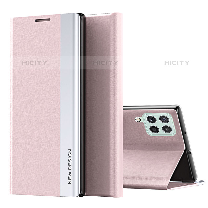 Handytasche Stand Schutzhülle Flip Leder Hülle QH4 für Samsung Galaxy M33 5G Rosegold