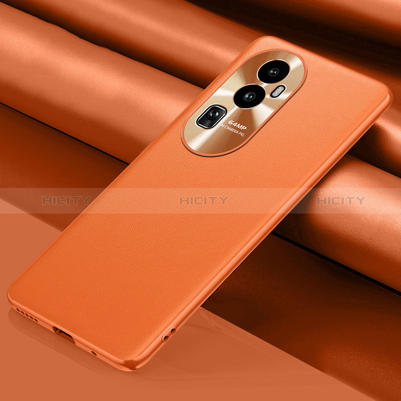 Handytasche Stand Schutzhülle Flip Leder Hülle QK2 für Oppo Reno10 Pro+ Plus 5G Orange