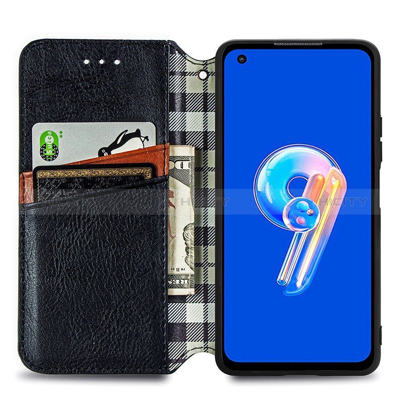 Handytasche Stand Schutzhülle Flip Leder Hülle S01D für Asus Zenfone 9 groß