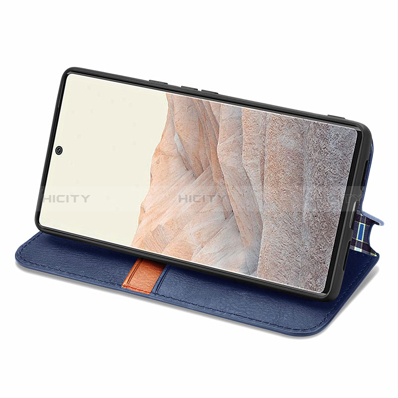 Handytasche Stand Schutzhülle Flip Leder Hülle S01D für Google Pixel 6 Pro 5G groß