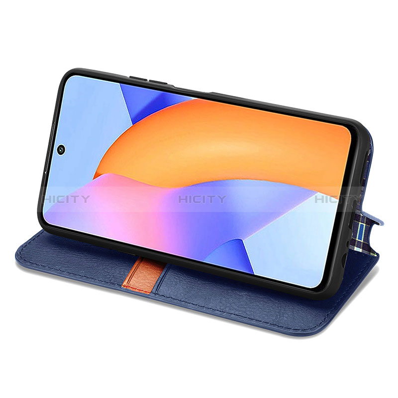 Handytasche Stand Schutzhülle Flip Leder Hülle S01D für Huawei Honor 10X Lite groß