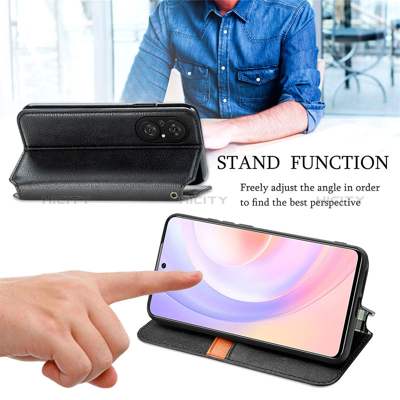 Handytasche Stand Schutzhülle Flip Leder Hülle S01D für Huawei Honor 50 SE 5G