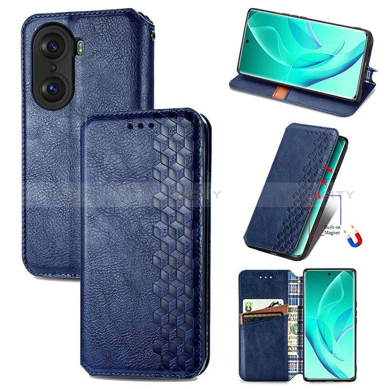 Handytasche Stand Schutzhülle Flip Leder Hülle S01D für Huawei Honor 60 5G groß