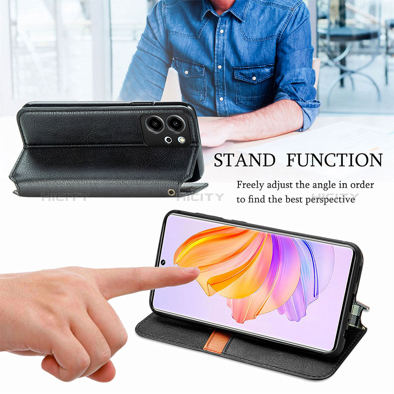 Handytasche Stand Schutzhülle Flip Leder Hülle S01D für Huawei Honor 80 SE 5G groß