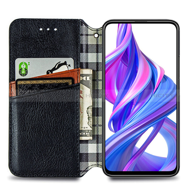 Handytasche Stand Schutzhülle Flip Leder Hülle S01D für Huawei Honor 9X groß