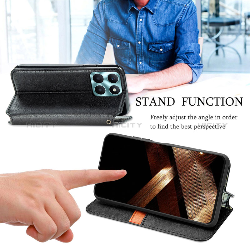 Handytasche Stand Schutzhülle Flip Leder Hülle S01D für Huawei Honor X6a