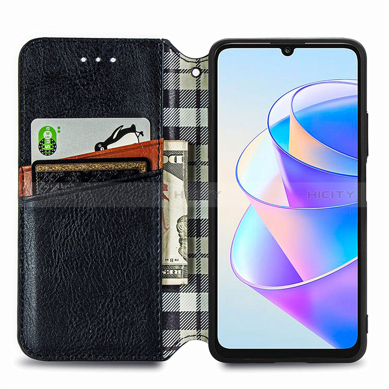 Handytasche Stand Schutzhülle Flip Leder Hülle S01D für Huawei Honor X7a groß