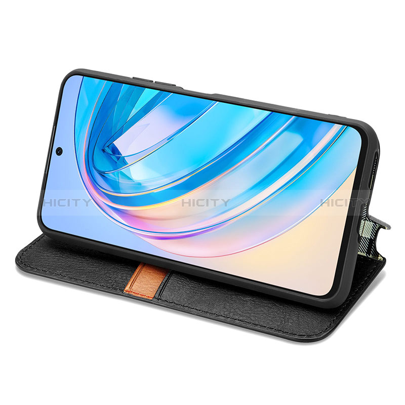 Handytasche Stand Schutzhülle Flip Leder Hülle S01D für Huawei Honor X8a 4G groß