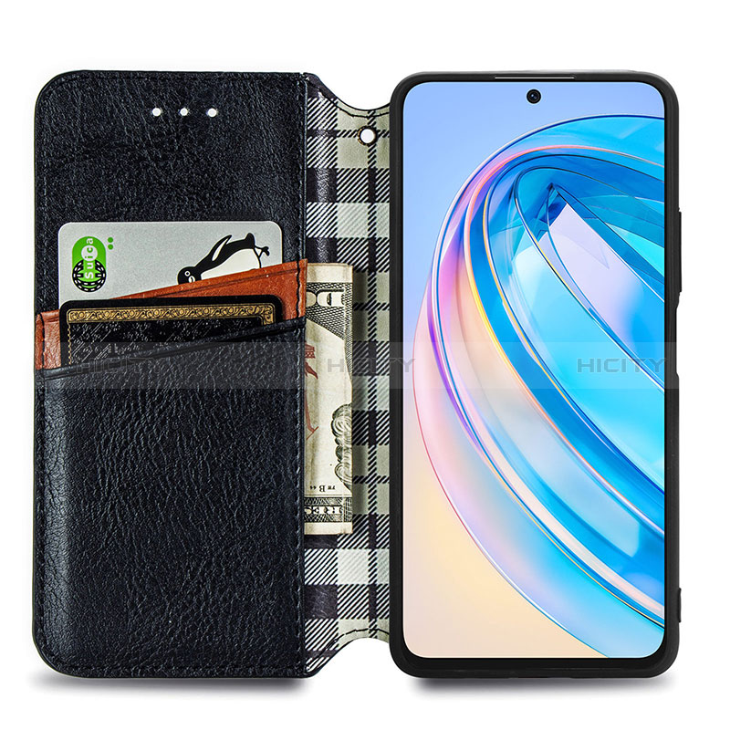 Handytasche Stand Schutzhülle Flip Leder Hülle S01D für Huawei Honor X8a 4G groß