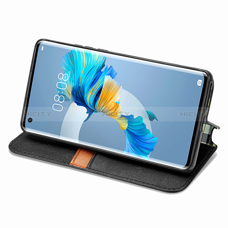 Handytasche Stand Schutzhülle Flip Leder Hülle S01D für Huawei Mate 40