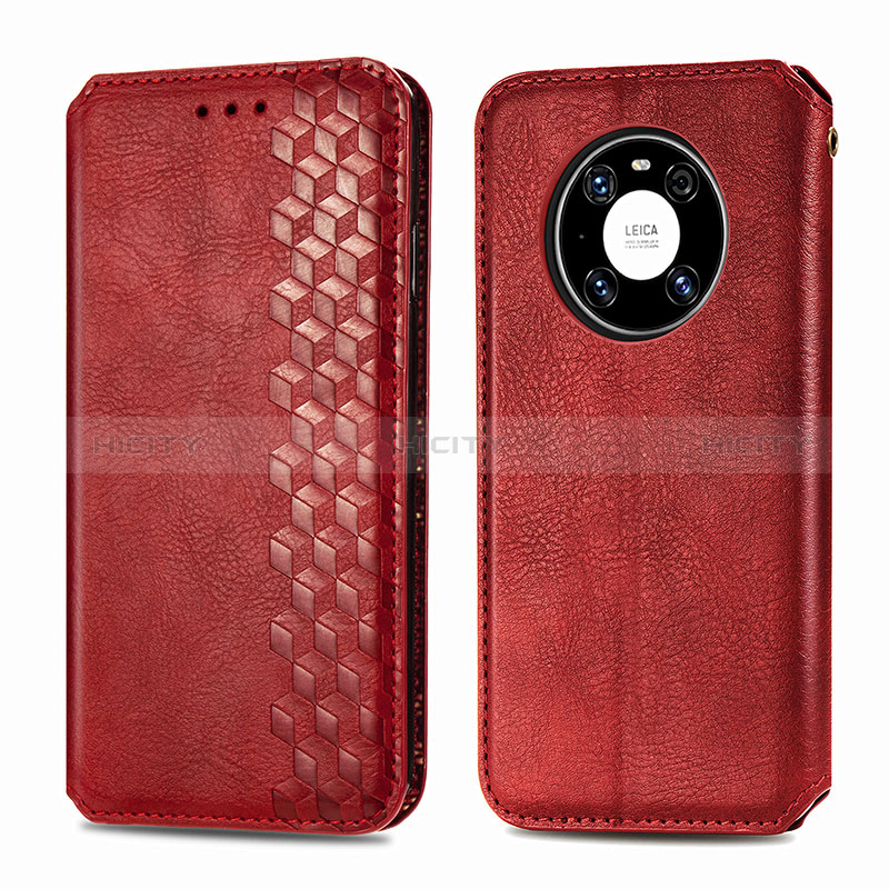 Handytasche Stand Schutzhülle Flip Leder Hülle S01D für Huawei Mate 40 Rot