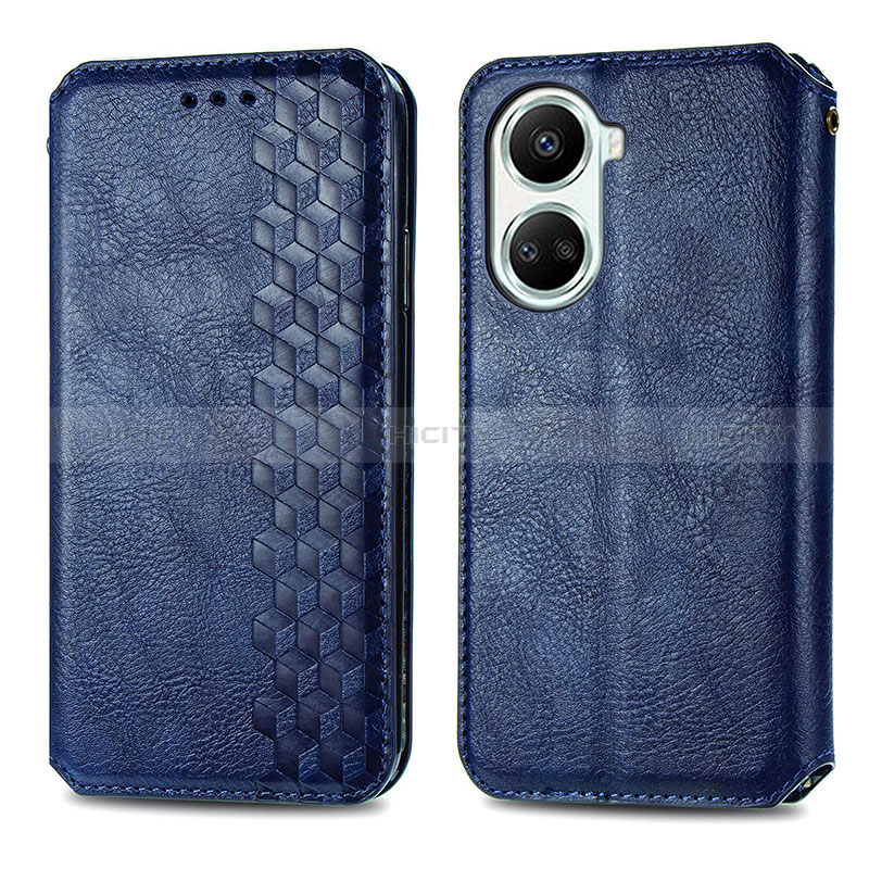 Handytasche Stand Schutzhülle Flip Leder Hülle S01D für Huawei Nova 10 SE Blau