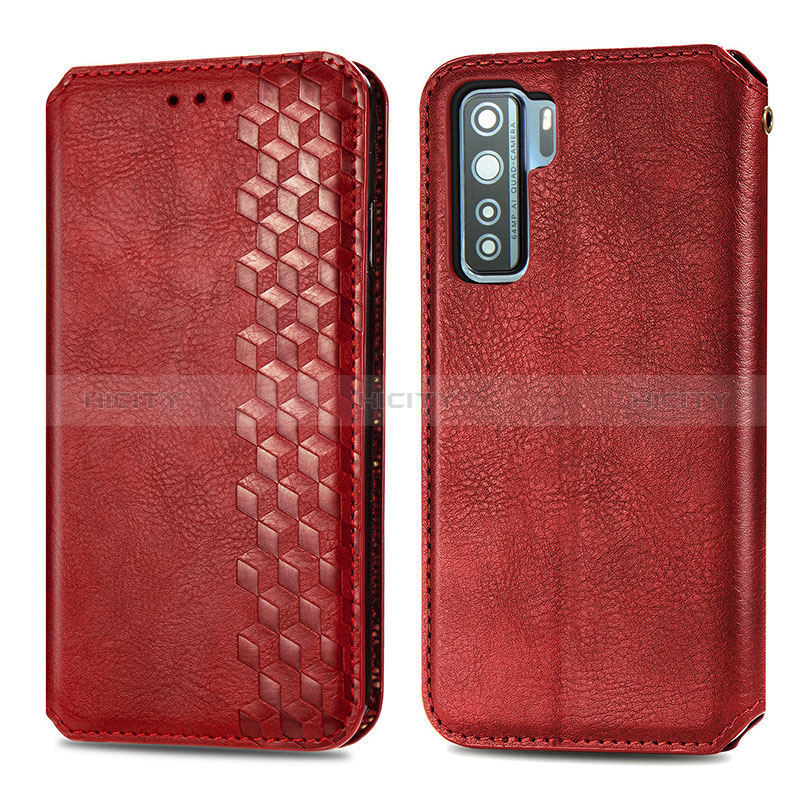 Handytasche Stand Schutzhülle Flip Leder Hülle S01D für Huawei Nova 7 SE 5G Rot