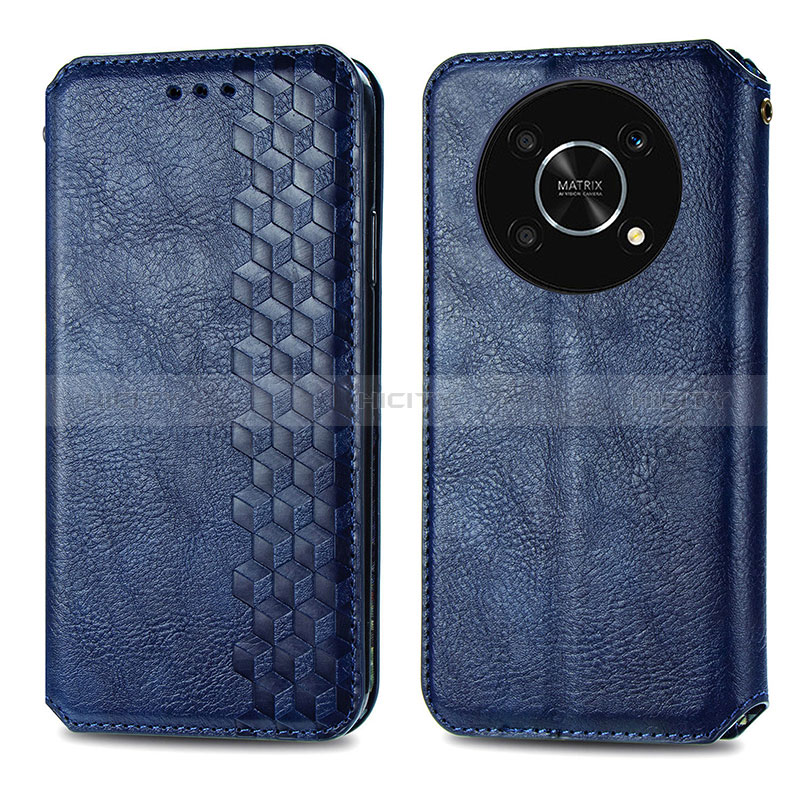 Handytasche Stand Schutzhülle Flip Leder Hülle S01D für Huawei Nova Y90 Blau