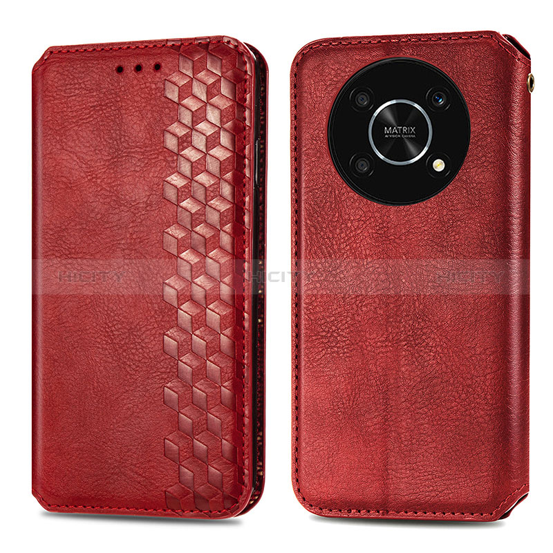 Handytasche Stand Schutzhülle Flip Leder Hülle S01D für Huawei Nova Y90 Rot