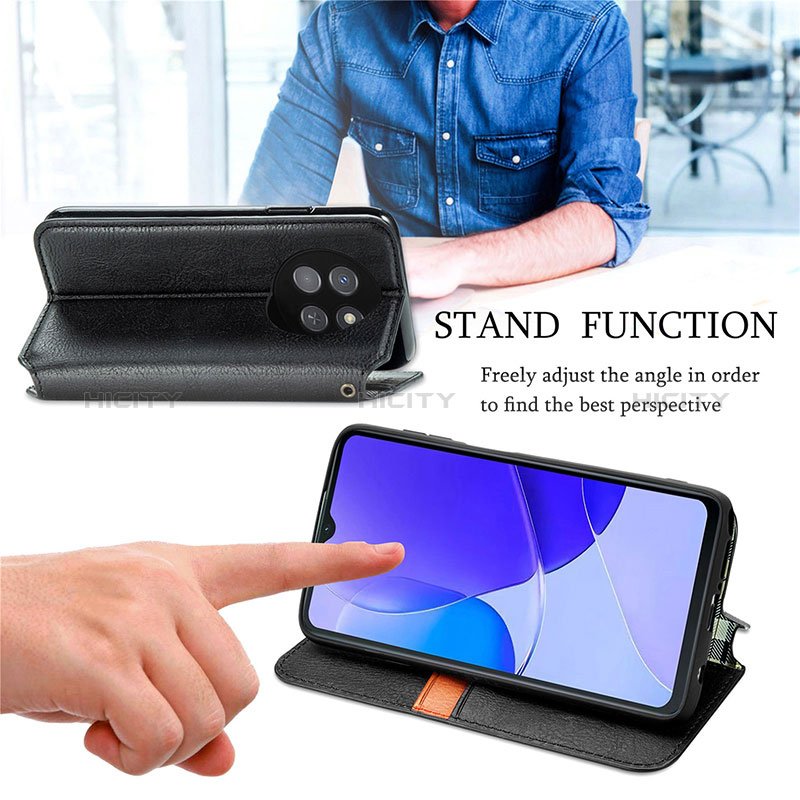 Handytasche Stand Schutzhülle Flip Leder Hülle S01D für Huawei Nova Y91