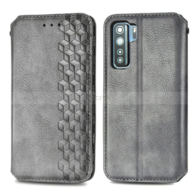 Handytasche Stand Schutzhülle Flip Leder Hülle S01D für Huawei P40 Lite 5G groß