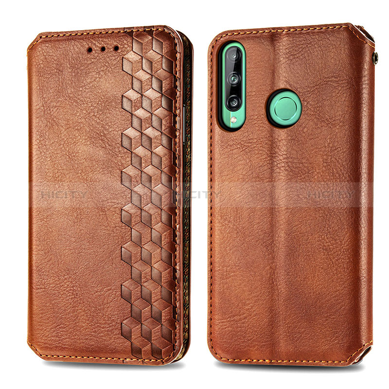 Handytasche Stand Schutzhülle Flip Leder Hülle S01D für Huawei P40 Lite E Braun