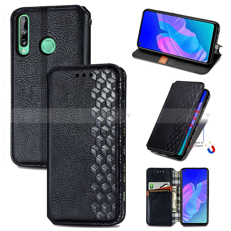 Handytasche Stand Schutzhülle Flip Leder Hülle S01D für Huawei Y7p