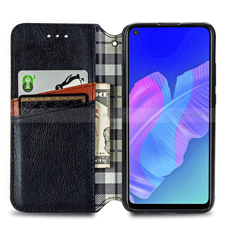 Handytasche Stand Schutzhülle Flip Leder Hülle S01D für Huawei Y7p groß