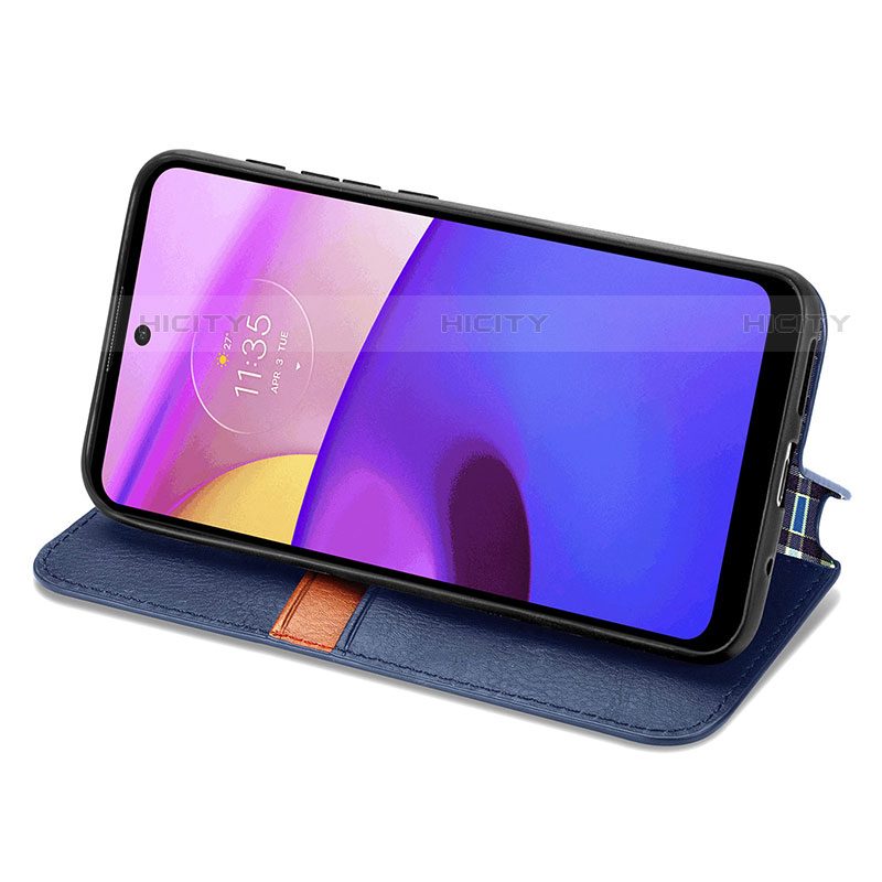 Handytasche Stand Schutzhülle Flip Leder Hülle S01D für Motorola Moto E20