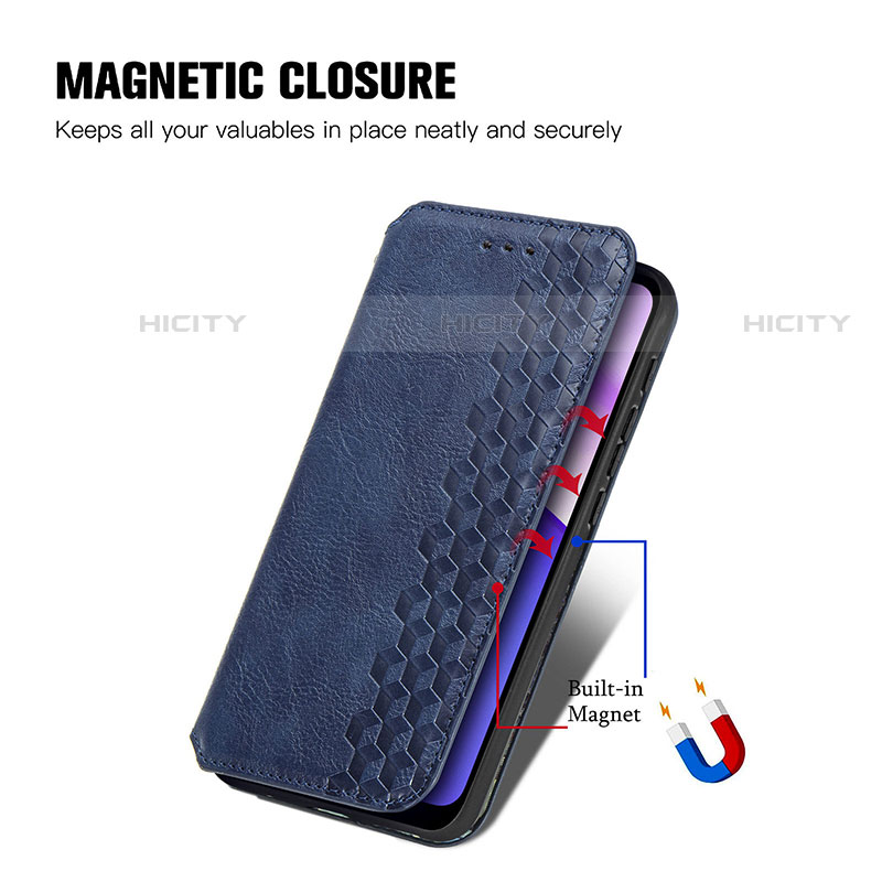 Handytasche Stand Schutzhülle Flip Leder Hülle S01D für Motorola Moto E20