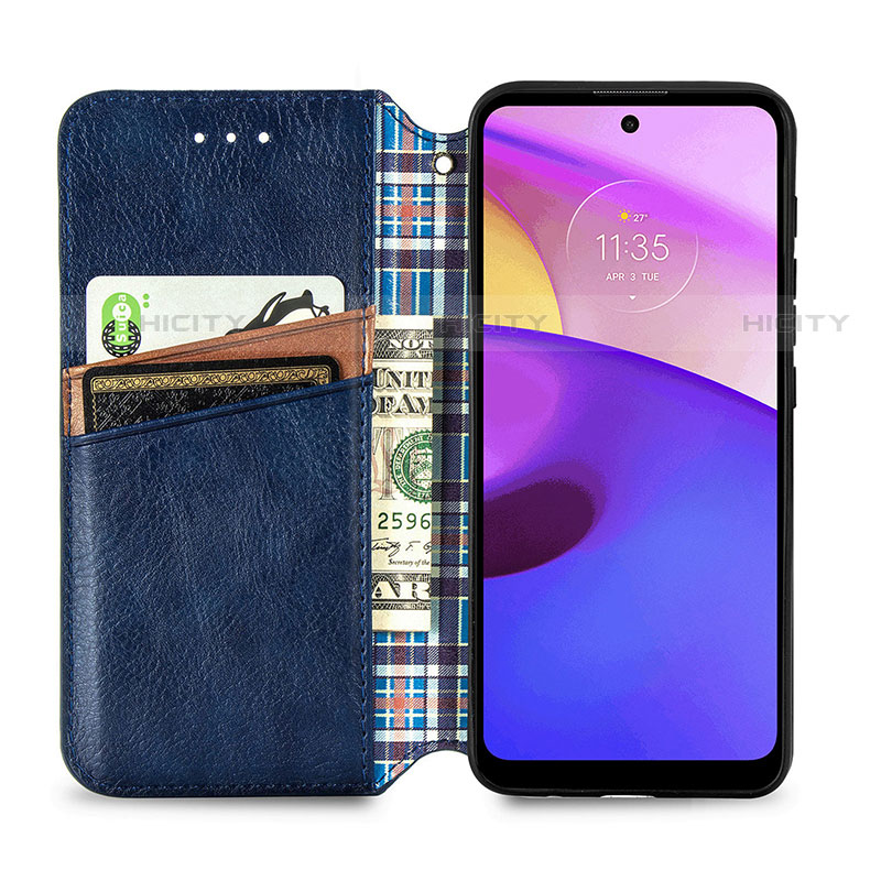 Handytasche Stand Schutzhülle Flip Leder Hülle S01D für Motorola Moto E20