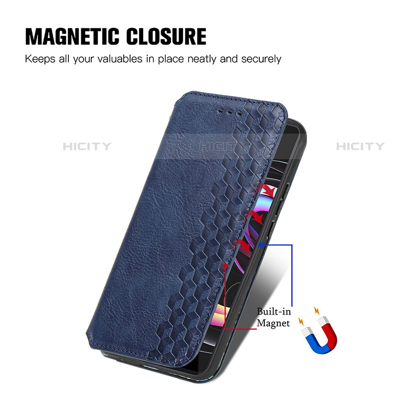 Handytasche Stand Schutzhülle Flip Leder Hülle S01D für Motorola Moto Edge 20 Pro 5G groß