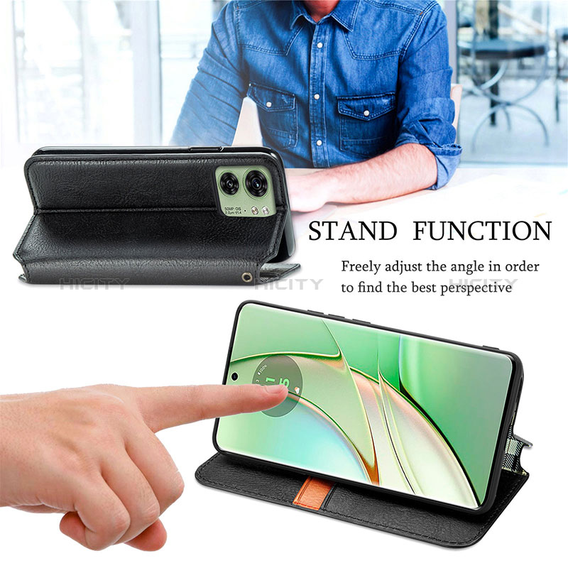 Handytasche Stand Schutzhülle Flip Leder Hülle S01D für Motorola Moto Edge (2023) 5G