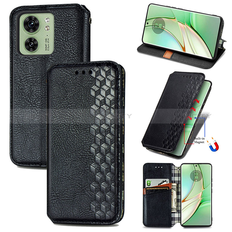 Handytasche Stand Schutzhülle Flip Leder Hülle S01D für Motorola Moto Edge (2023) 5G groß