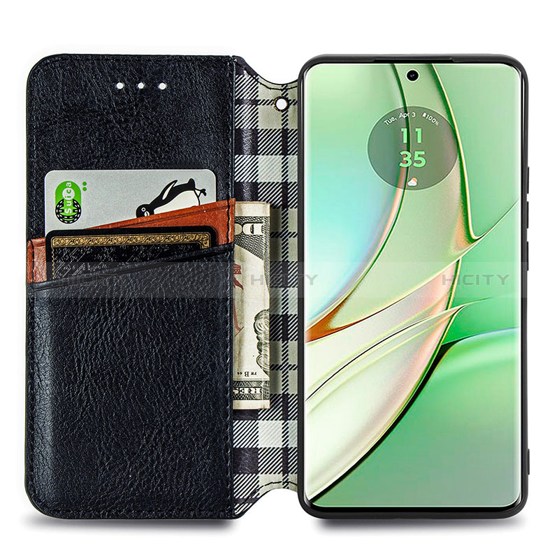 Handytasche Stand Schutzhülle Flip Leder Hülle S01D für Motorola Moto Edge (2023) 5G groß