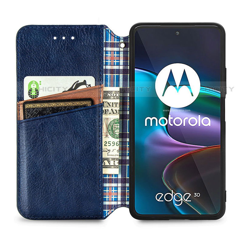 Handytasche Stand Schutzhülle Flip Leder Hülle S01D für Motorola Moto Edge 30 5G