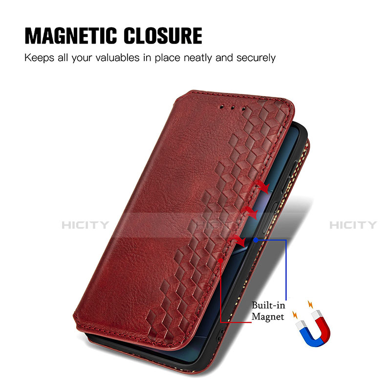 Handytasche Stand Schutzhülle Flip Leder Hülle S01D für Motorola Moto Edge 30 Pro 5G