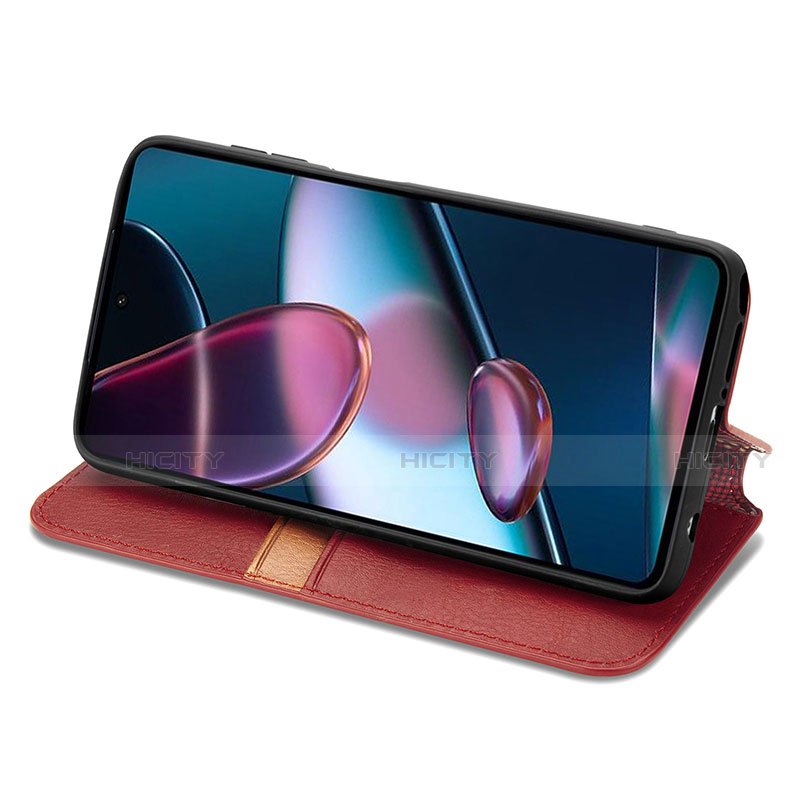 Handytasche Stand Schutzhülle Flip Leder Hülle S01D für Motorola Moto Edge 30 Pro 5G