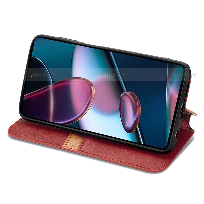 Handytasche Stand Schutzhülle Flip Leder Hülle S01D für Motorola Moto Edge Plus (2022) 5G