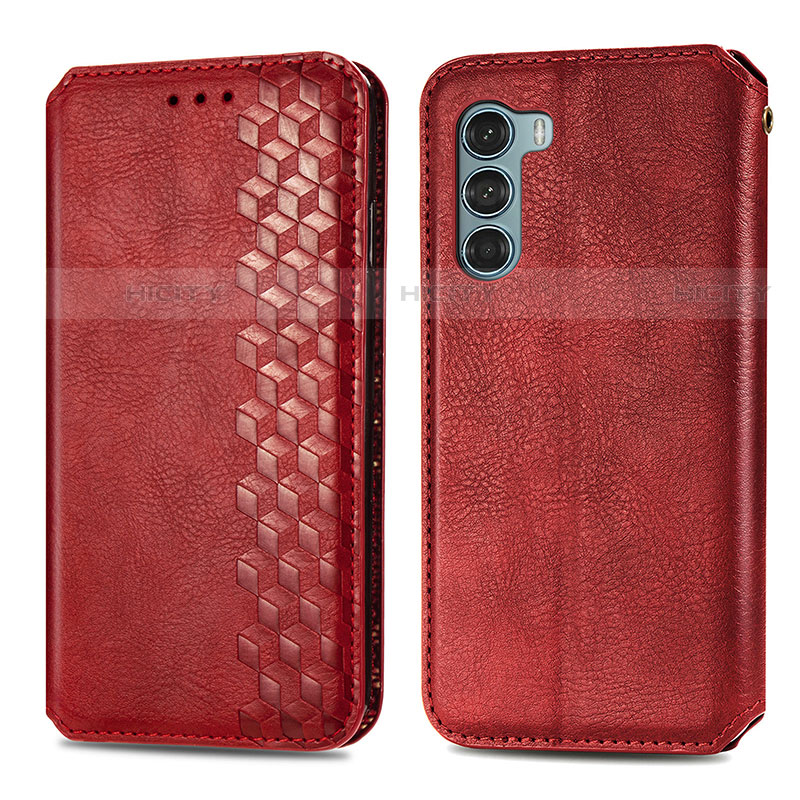 Handytasche Stand Schutzhülle Flip Leder Hülle S01D für Motorola Moto Edge S30 5G Rot Plus