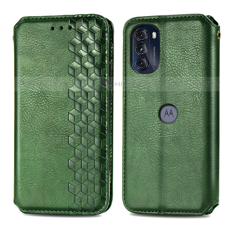 Handytasche Stand Schutzhülle Flip Leder Hülle S01D für Motorola Moto G 5G (2022) Grün