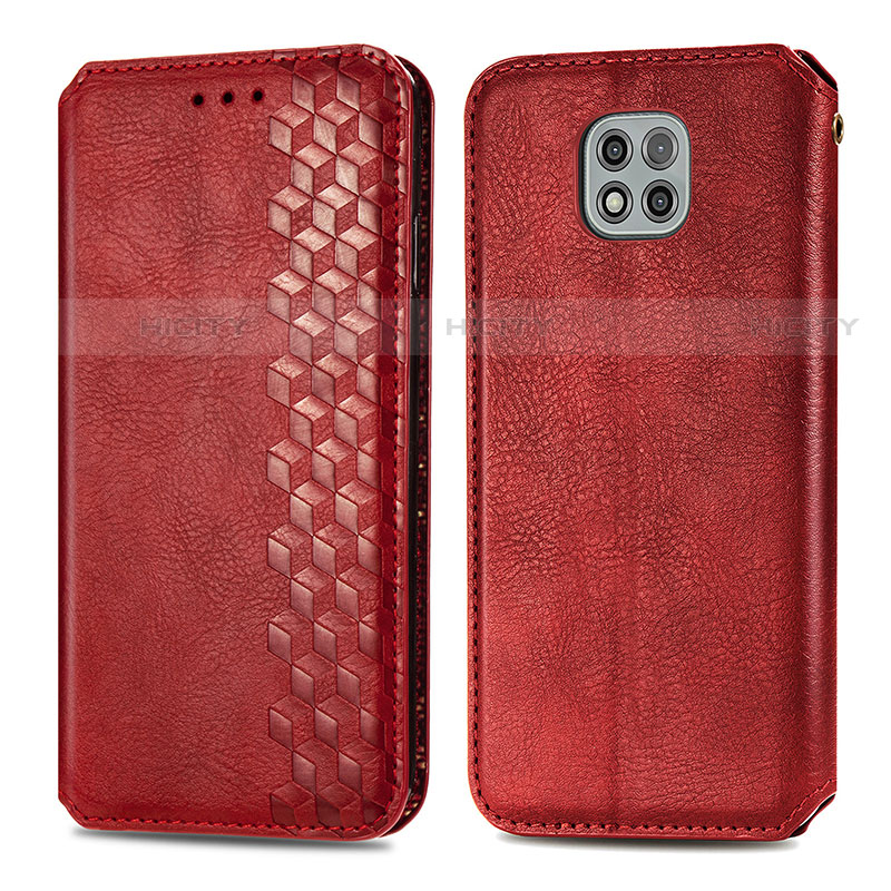 Handytasche Stand Schutzhülle Flip Leder Hülle S01D für Motorola Moto G Power (2021) Rot Plus