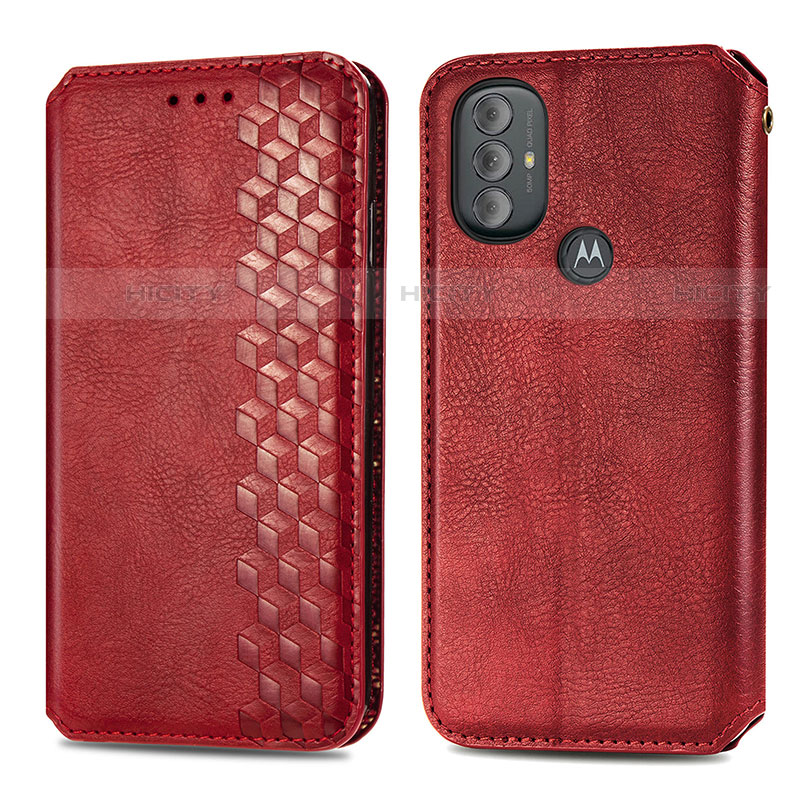 Handytasche Stand Schutzhülle Flip Leder Hülle S01D für Motorola Moto G Power (2022) Rot