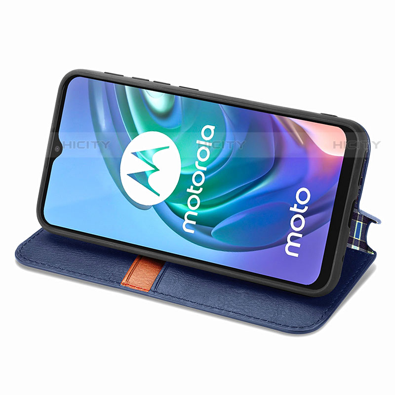 Handytasche Stand Schutzhülle Flip Leder Hülle S01D für Motorola Moto G10