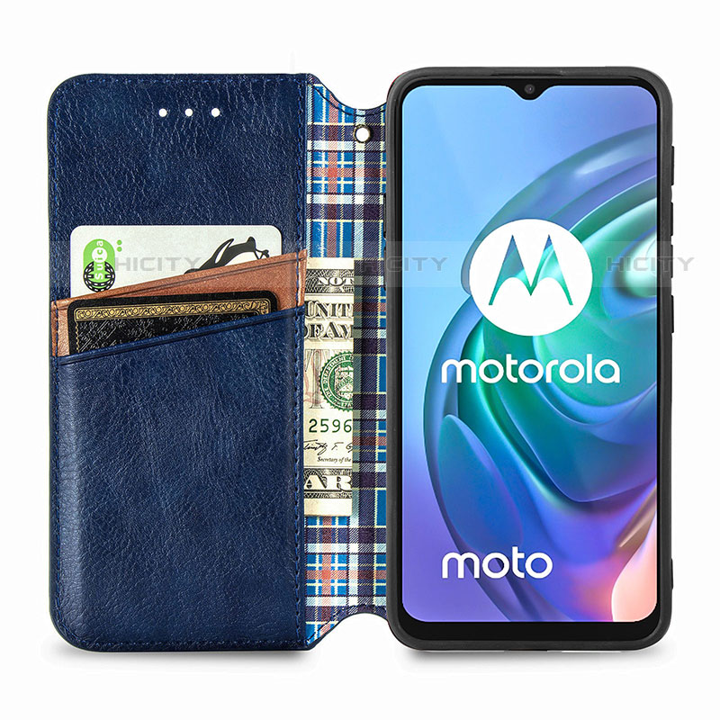 Handytasche Stand Schutzhülle Flip Leder Hülle S01D für Motorola Moto G10 Power groß