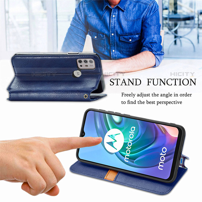 Handytasche Stand Schutzhülle Flip Leder Hülle S01D für Motorola Moto G20 groß