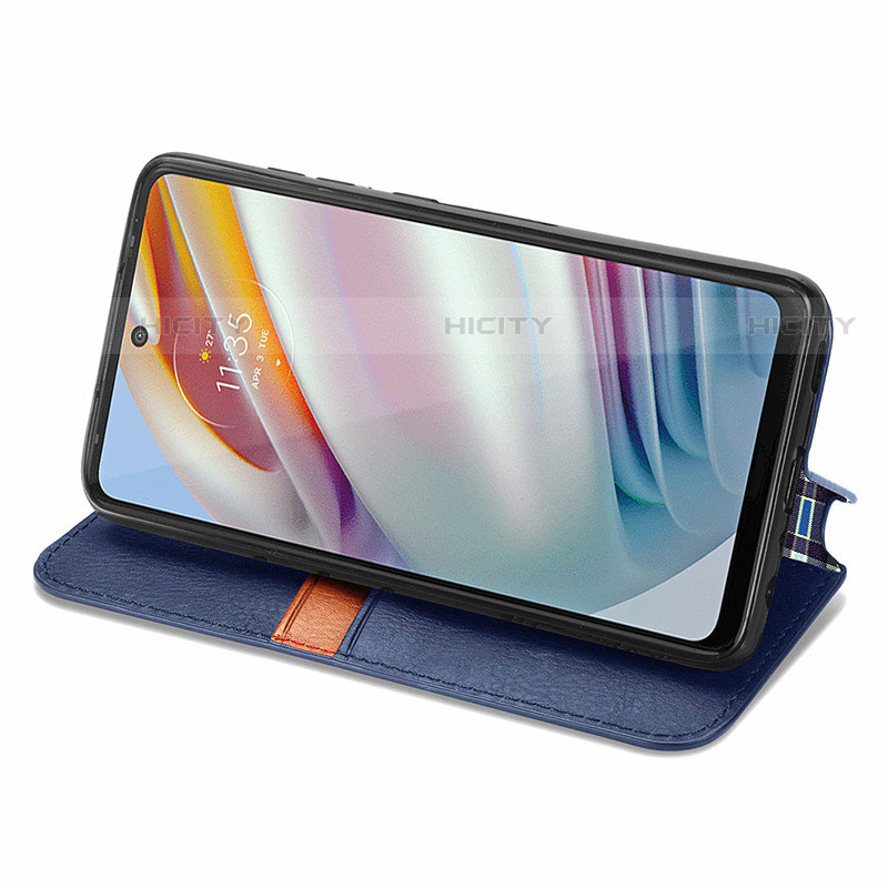 Handytasche Stand Schutzhülle Flip Leder Hülle S01D für Motorola Moto G40 Fusion groß