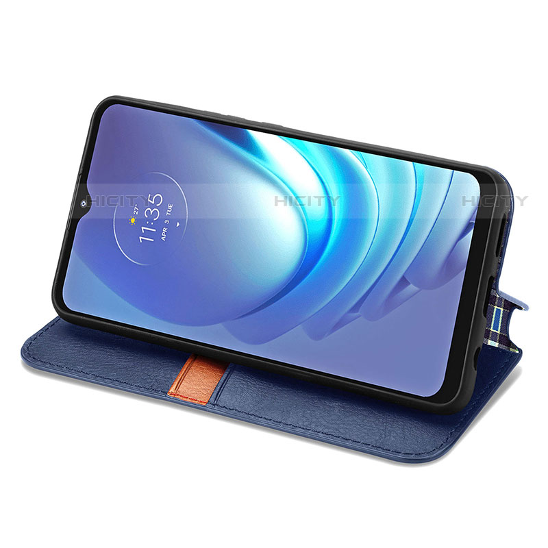 Handytasche Stand Schutzhülle Flip Leder Hülle S01D für Motorola Moto G50