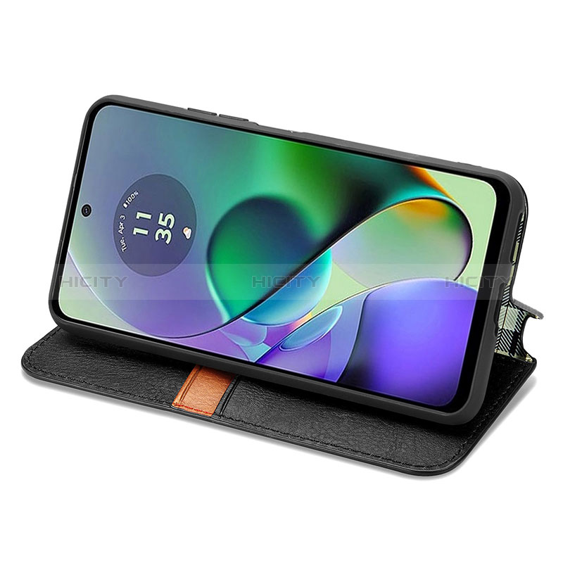 Handytasche Stand Schutzhülle Flip Leder Hülle S01D für Motorola Moto G54 5G groß