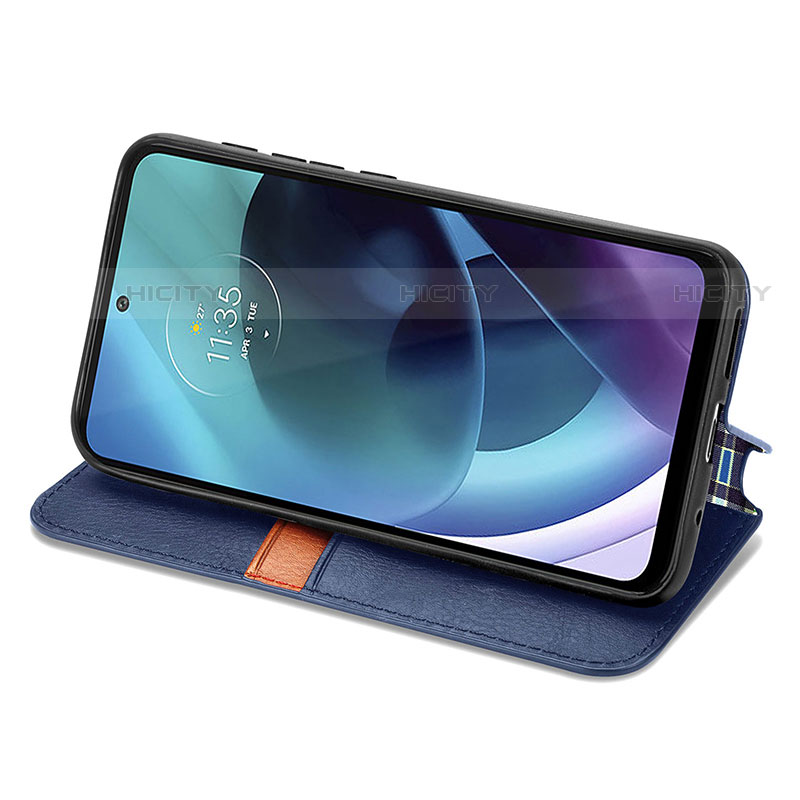 Handytasche Stand Schutzhülle Flip Leder Hülle S01D für Motorola Moto G71 5G